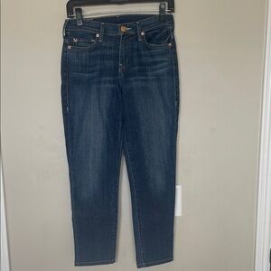 True Religion Women's High Rise Slim Blue Denim Jeans Colette Medium Wash sz 25